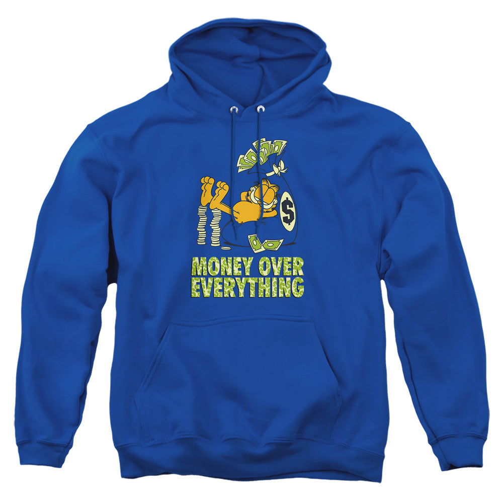 Garfield Money Is Everything Mens Hoodie Royal Officially Licensed