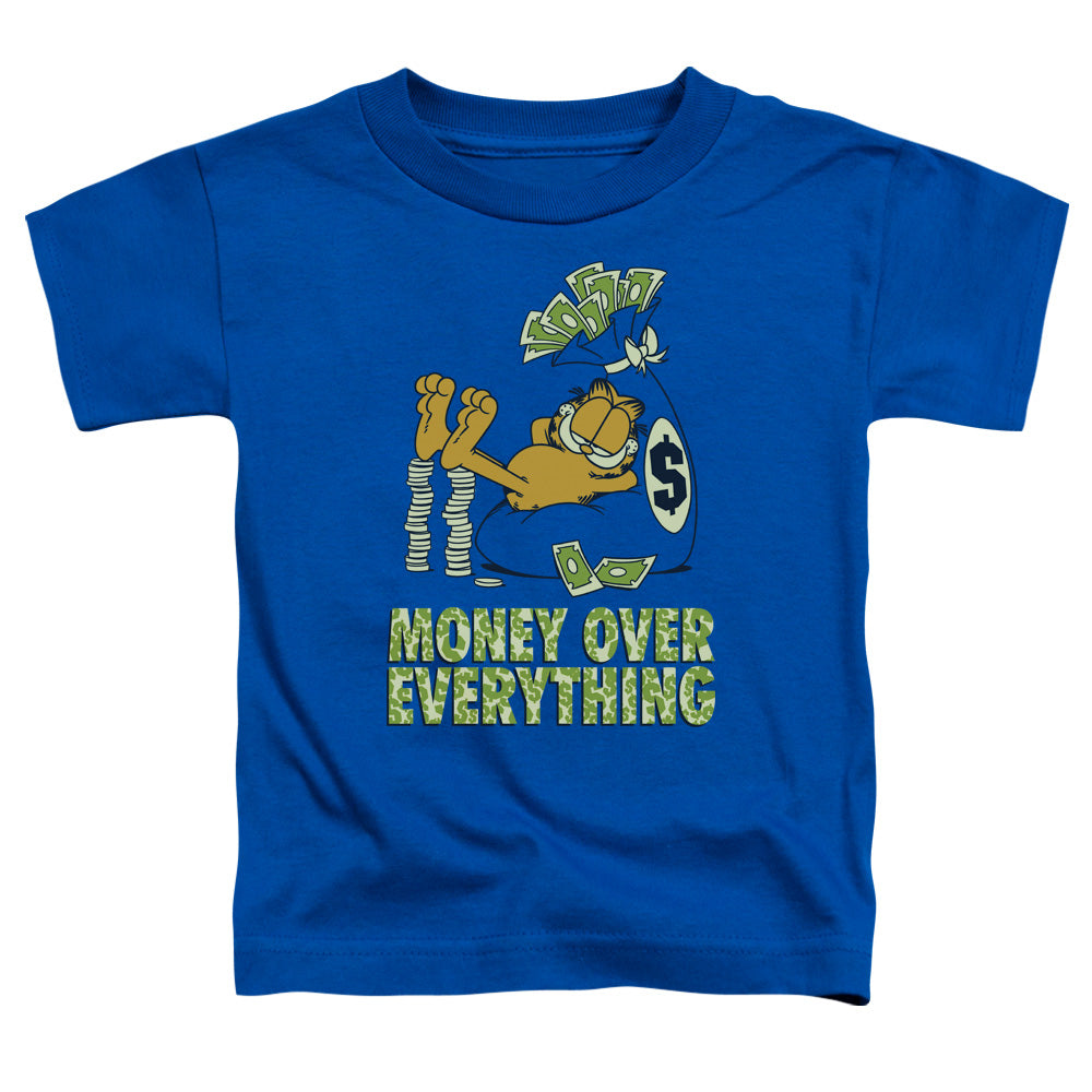 Garfield Money is Everything Toddler Kids Youth T Shirt Royal Blue