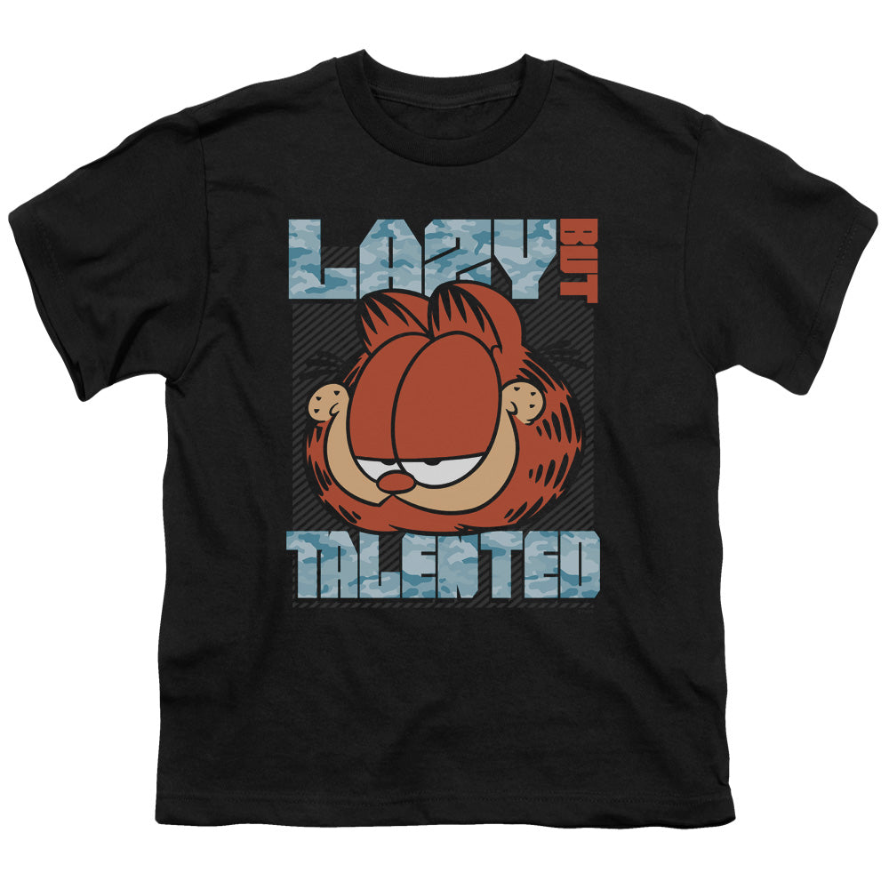 Garfield Lazy but Talented Kids Youth T Shirt Black