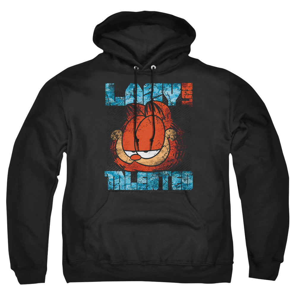 Garfield Lazy But Talented Distressed Mens Hoodie Black