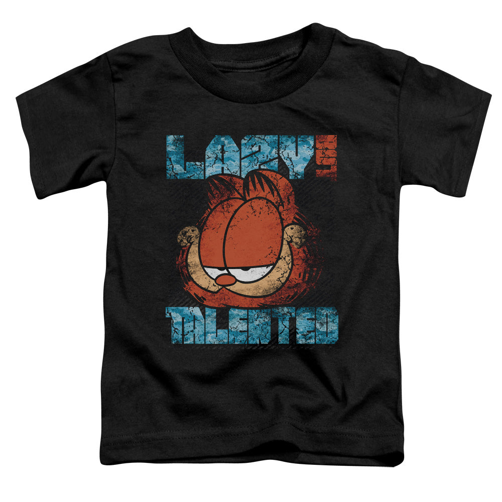 Garfield Lazy but Talented Distressed Toddler Kids Youth T Shirt Black