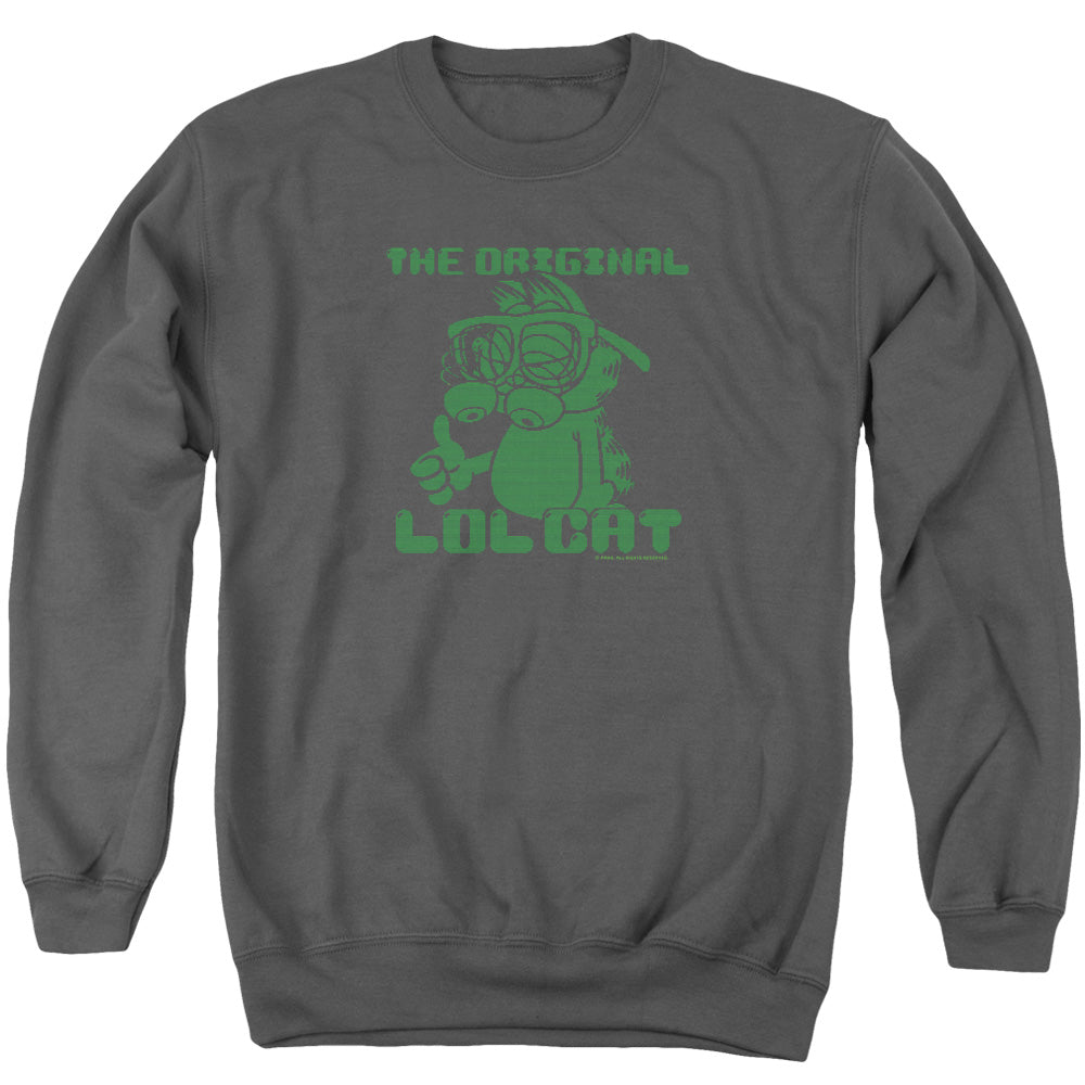 Garfield Og Lol Mens Crewneck Sweatshirt Charcoal