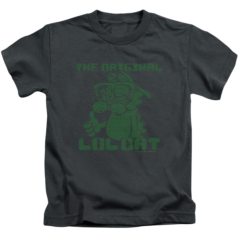 Garfield Og Lol Juvenile Kids Youth T Shirt Charcoal