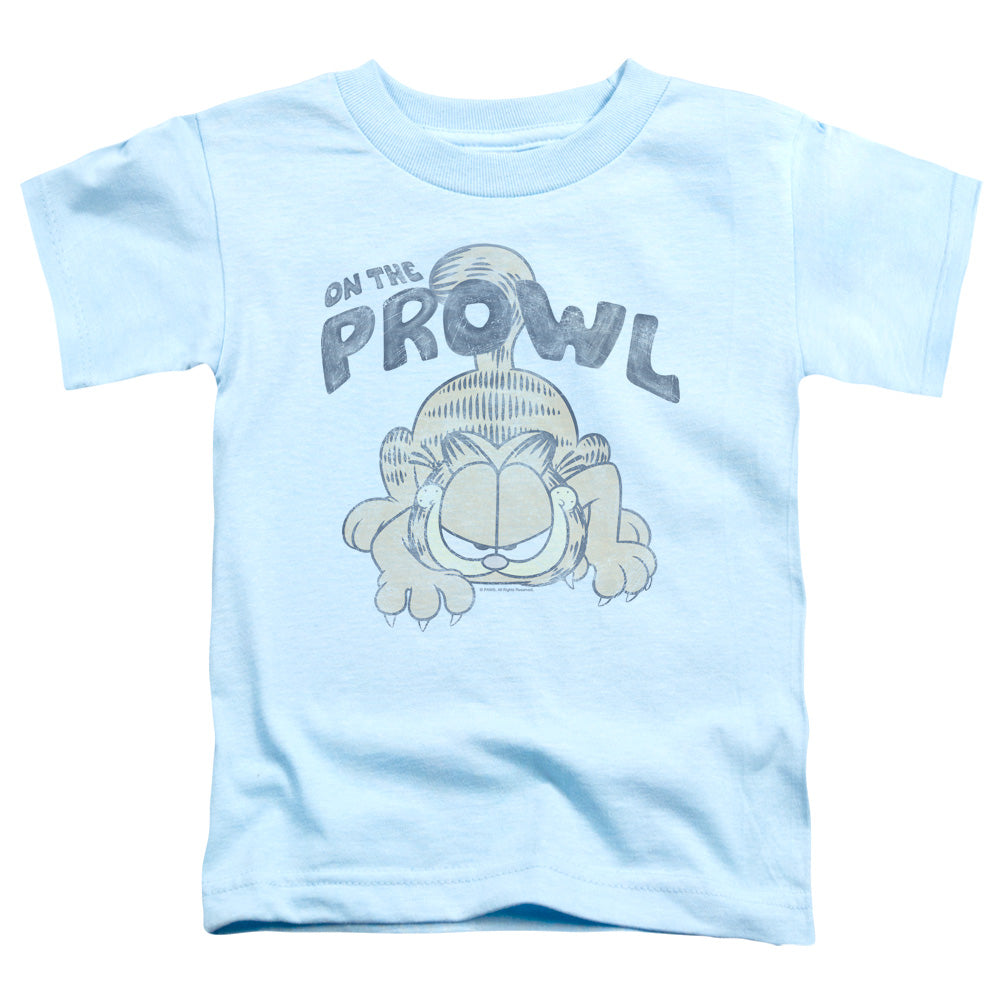 Garfield Prowl Toddler Kids Youth T Shirt Light Blue