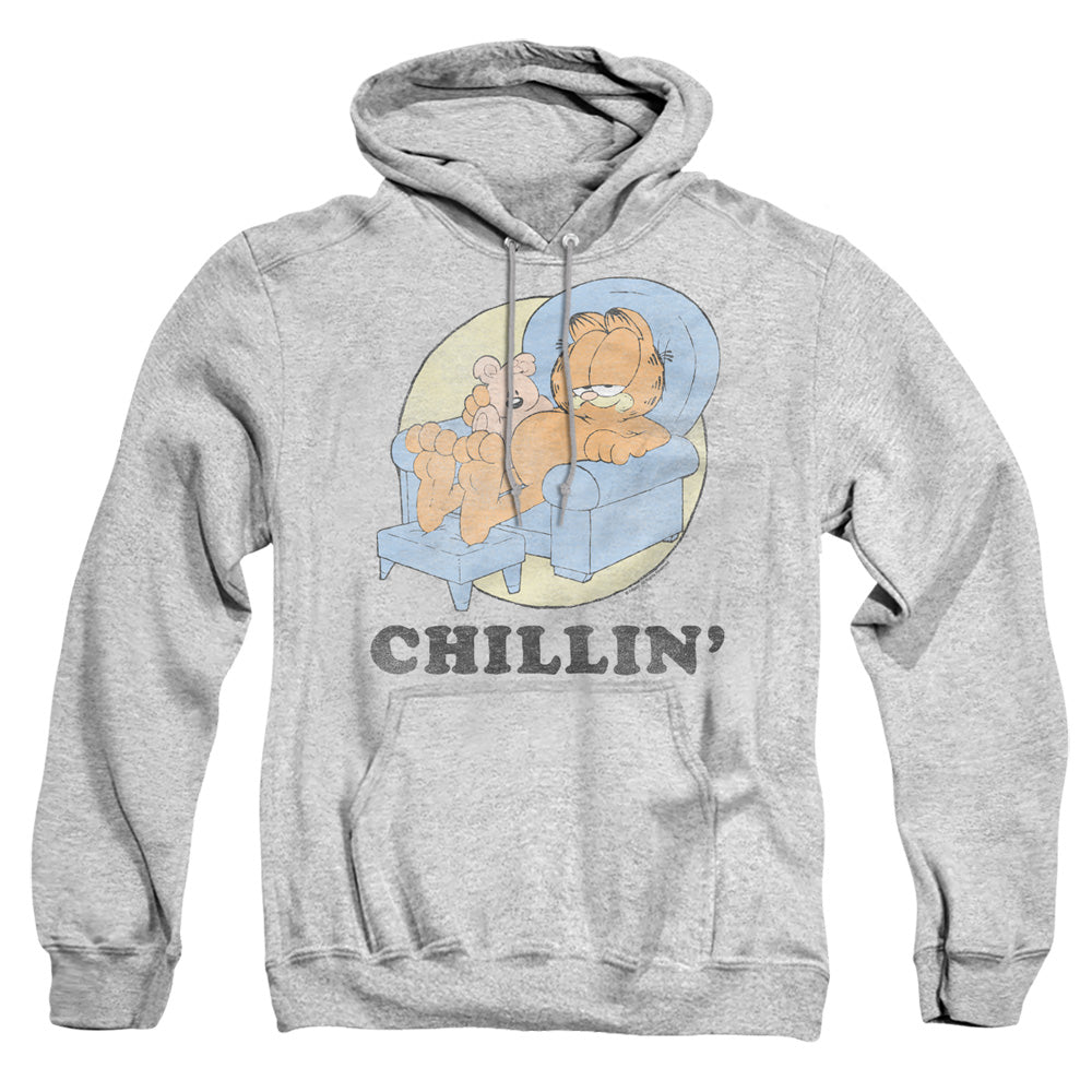 Garfield Chillin Mens Hoodie Athletic Heather