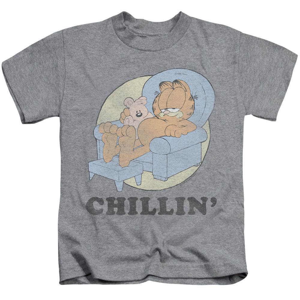 Garfield Chillin Juvenile Kids Youth T Shirt Athletic Heather