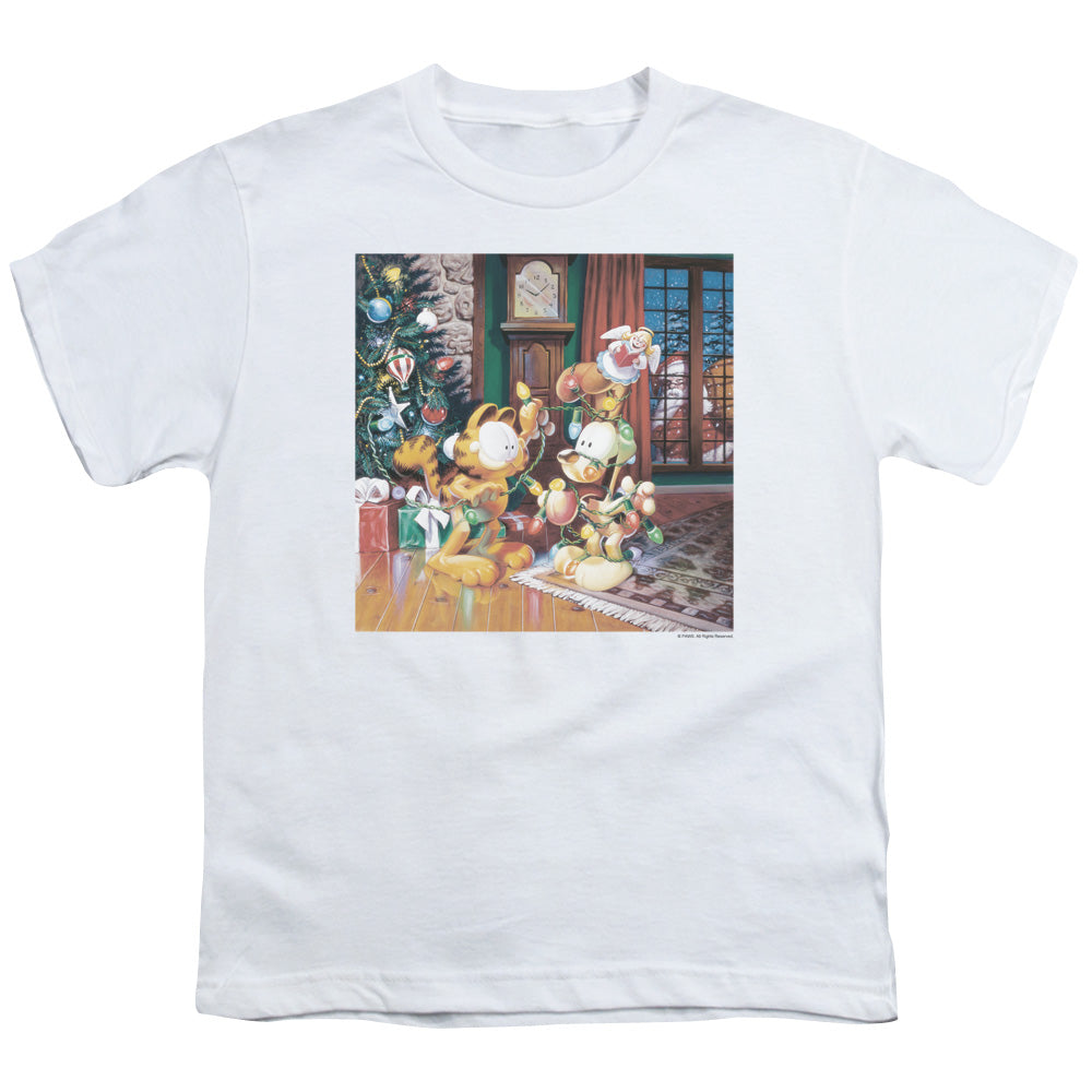 Garfield Odie Tree Kids Youth T Shirt White