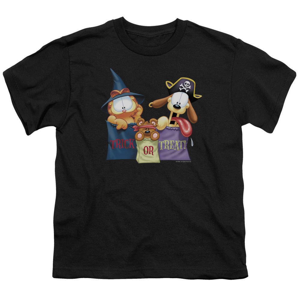 Garfield Grab Bags Kids Youth T Shirt Black