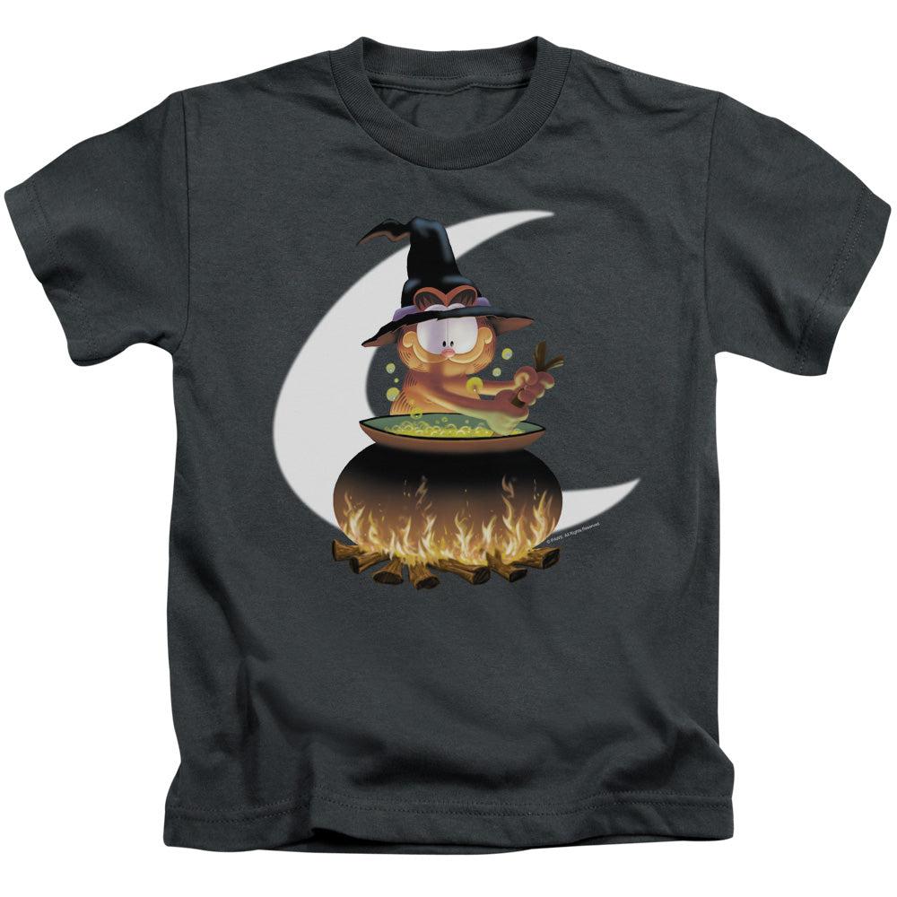 Garfield Stir the Pot Juvenile Kids Youth T Shirt Charcoal