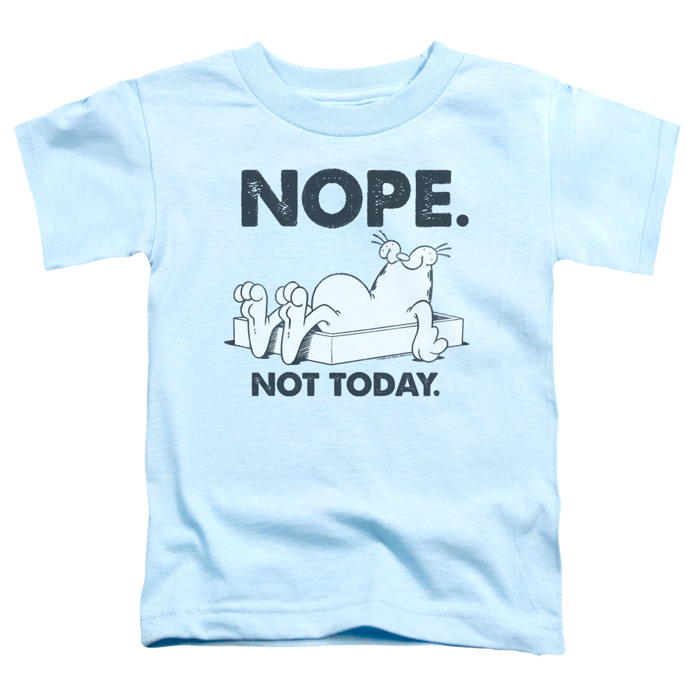 Garfield Nope Toddler Kids Youth T Shirt Light Blue