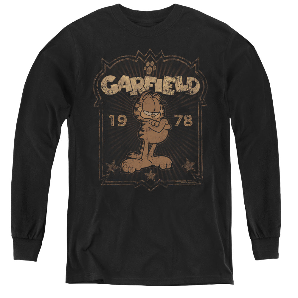 Garfield Est 1978 Long Sleeve Kids Youth T Shirt Black
