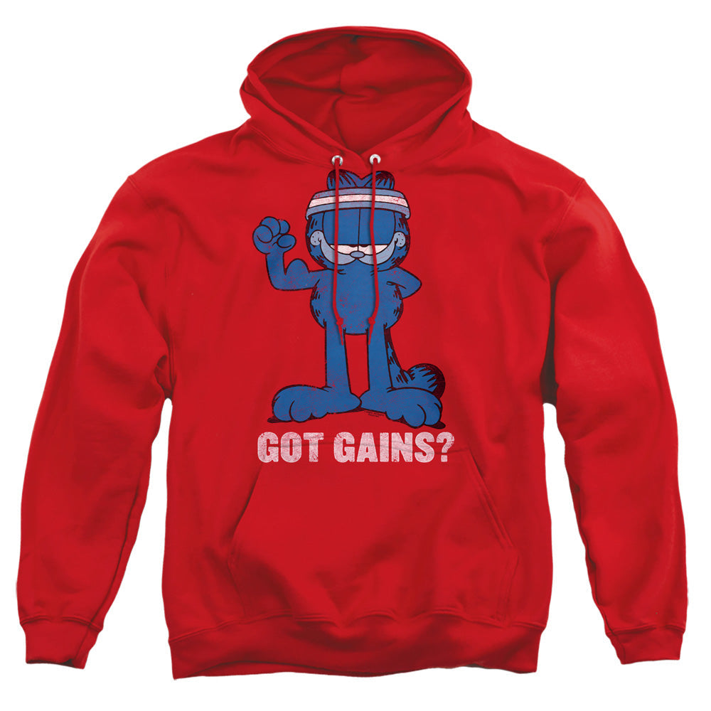 Garfield Got Gains Mens Hoodie Red