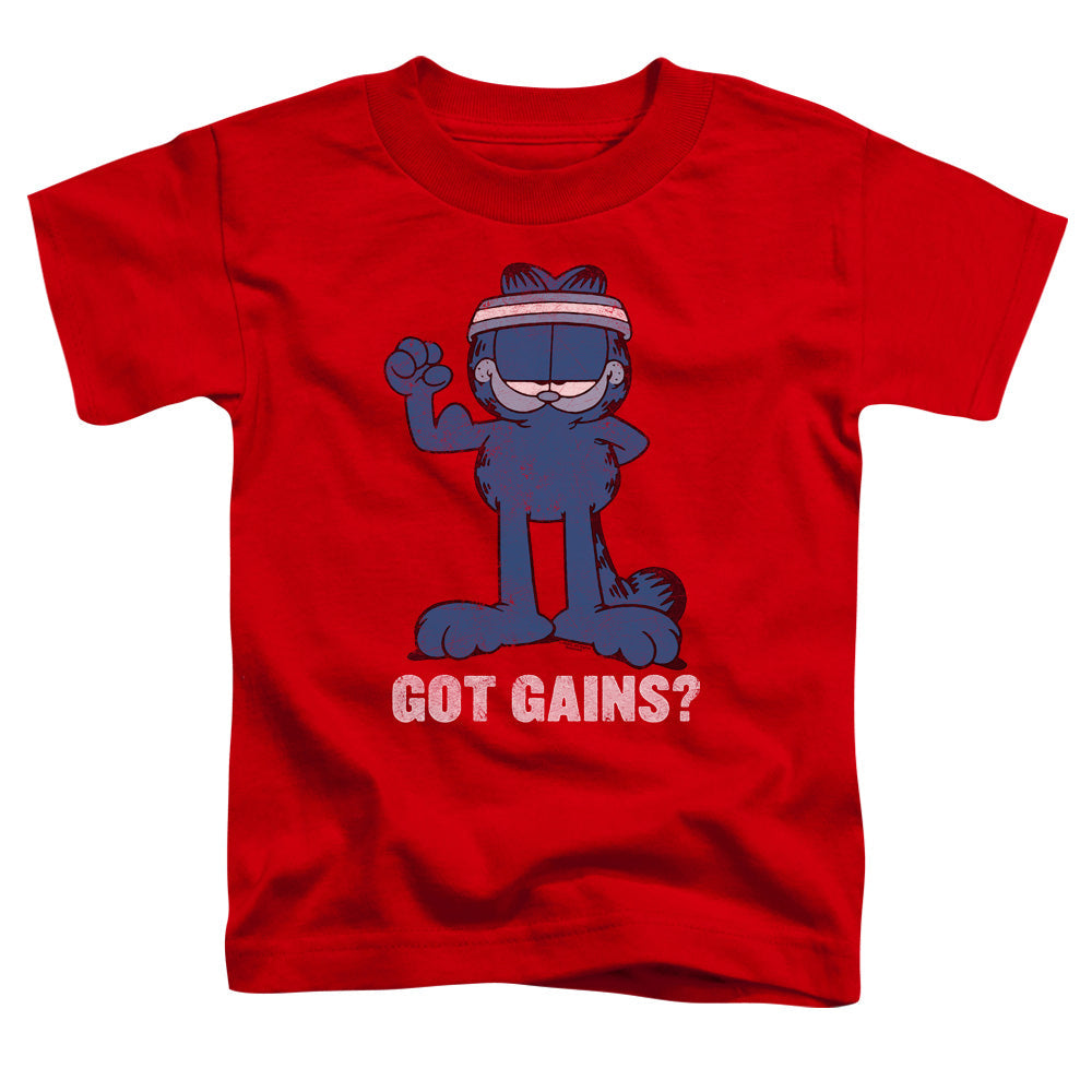 Garfield Got Gains Toddler Kids Youth T Shirt Red