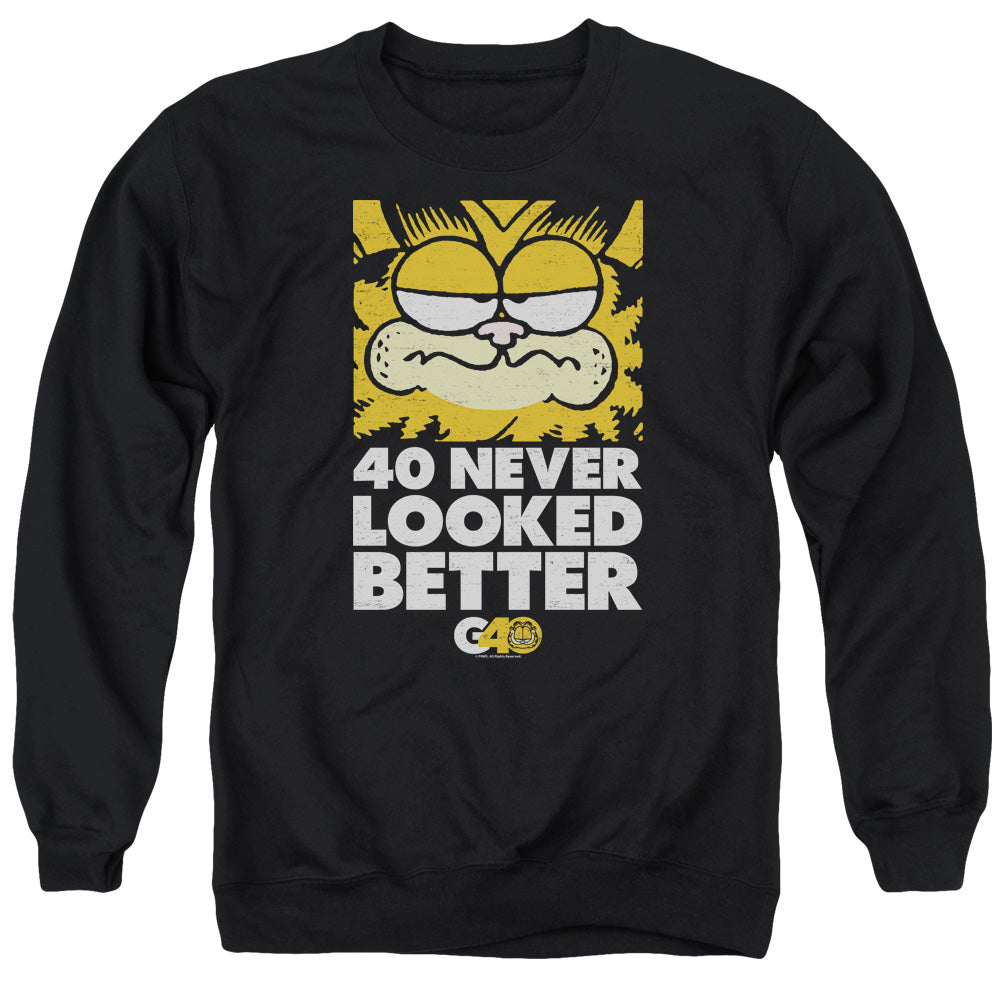 Garfield 40 Looks Mens Crewneck Sweatshirt Black