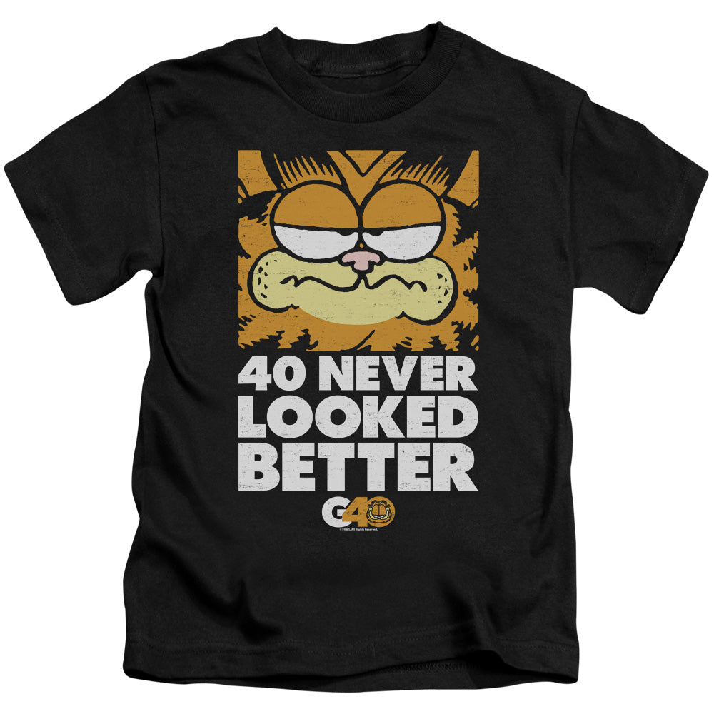 Garfield 40 Looks Juvenile Kids Youth T Shirt Black