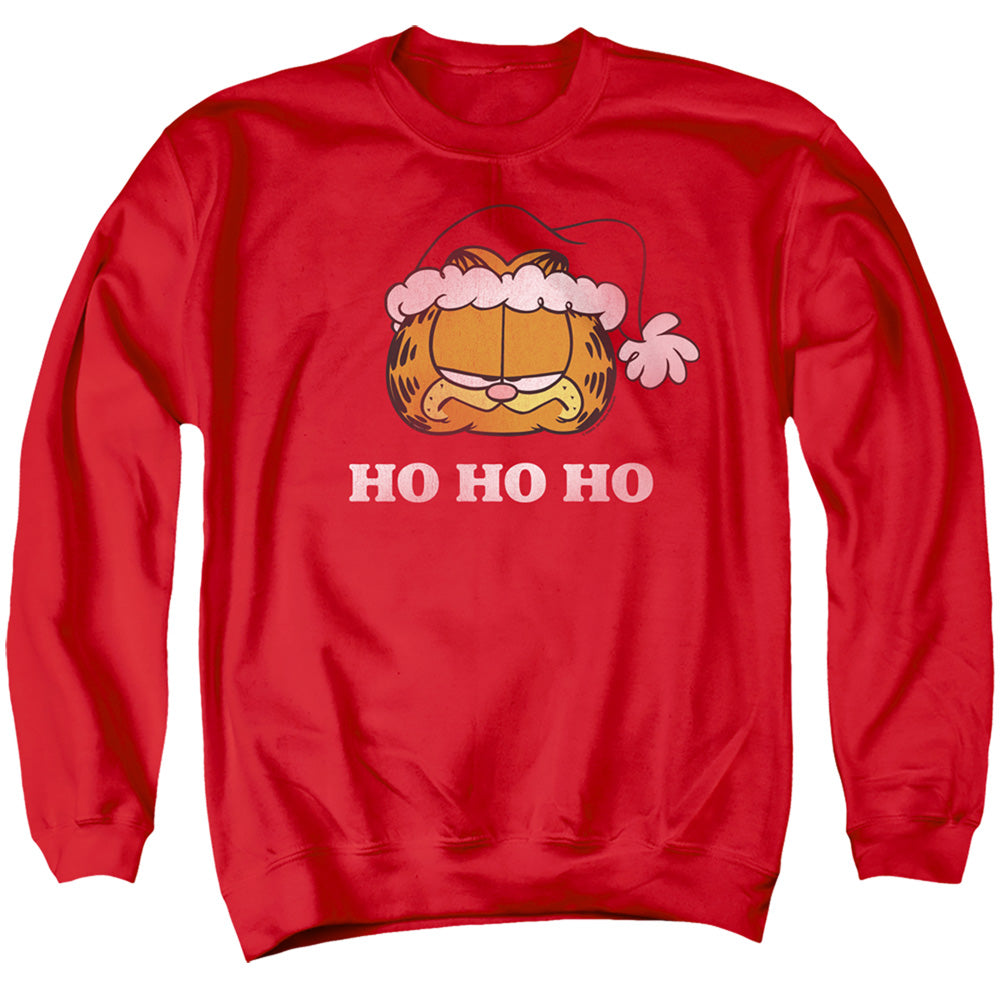 Garfield Ho Ho Ho Mens Crewneck Sweatshirt Red
