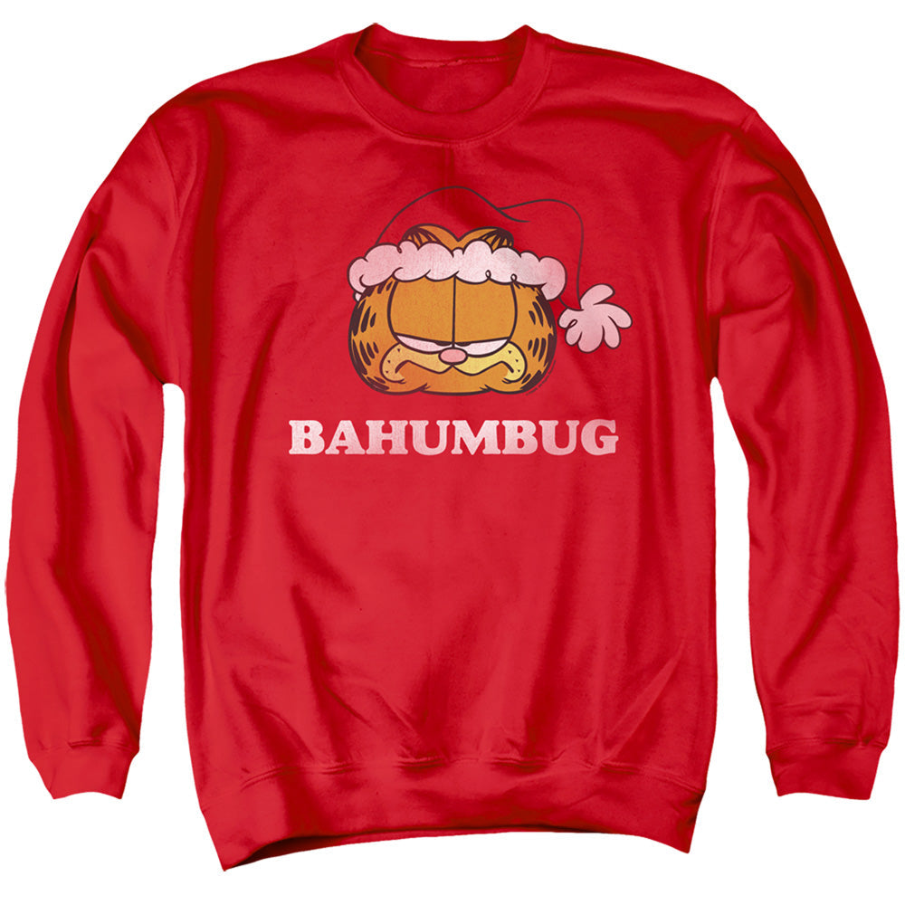 Garfield Bahumbug Mens Crewneck Sweatshirt Red
