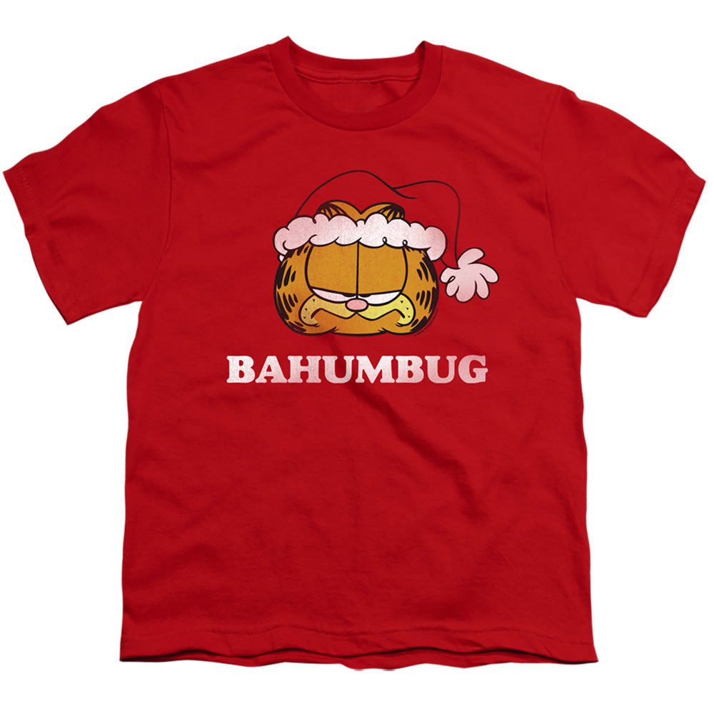 Garfield Bahumbug Kids Youth T Shirt Red