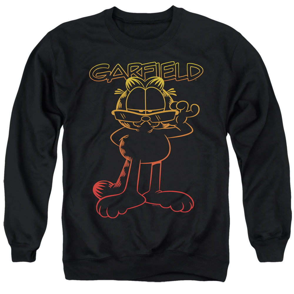 Garfield Hotshot Garfield Mens Crewneck Sweatshirt Black Officially Licensed