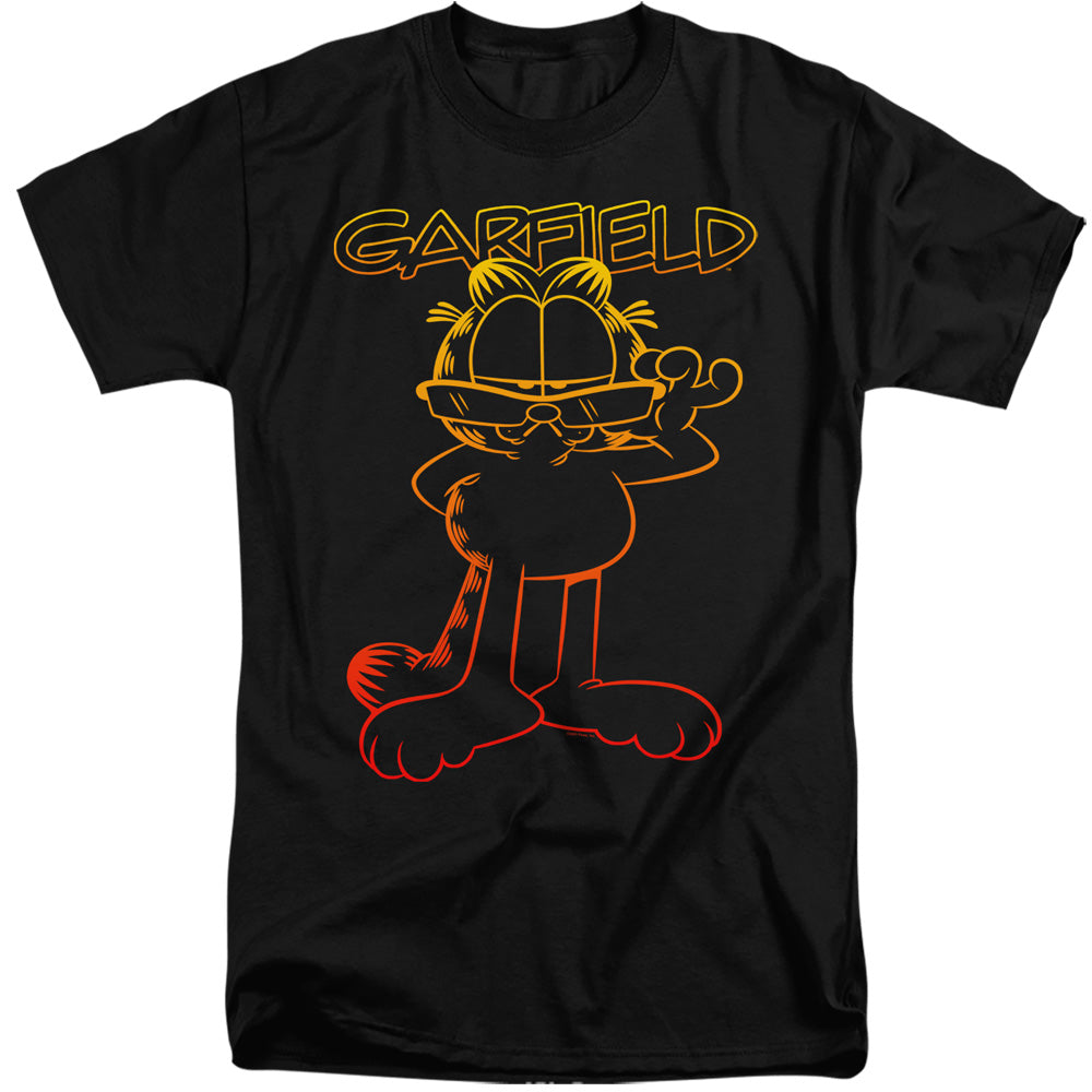 Garfield Hotshot Garfield Mens Tall T Shirt Black Officially Licensed