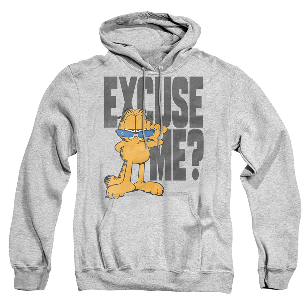 Garfield Excuse Me? Mens Hoodie Athletic Heather Officially Licensed