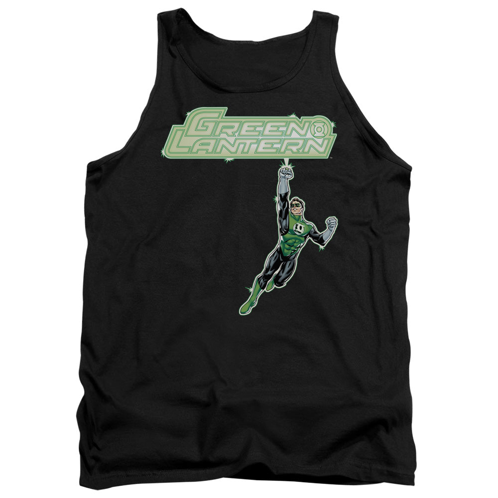 Green Lantern Energy Construct Logo Mens Tank Top Shirt Black Officially Licensed