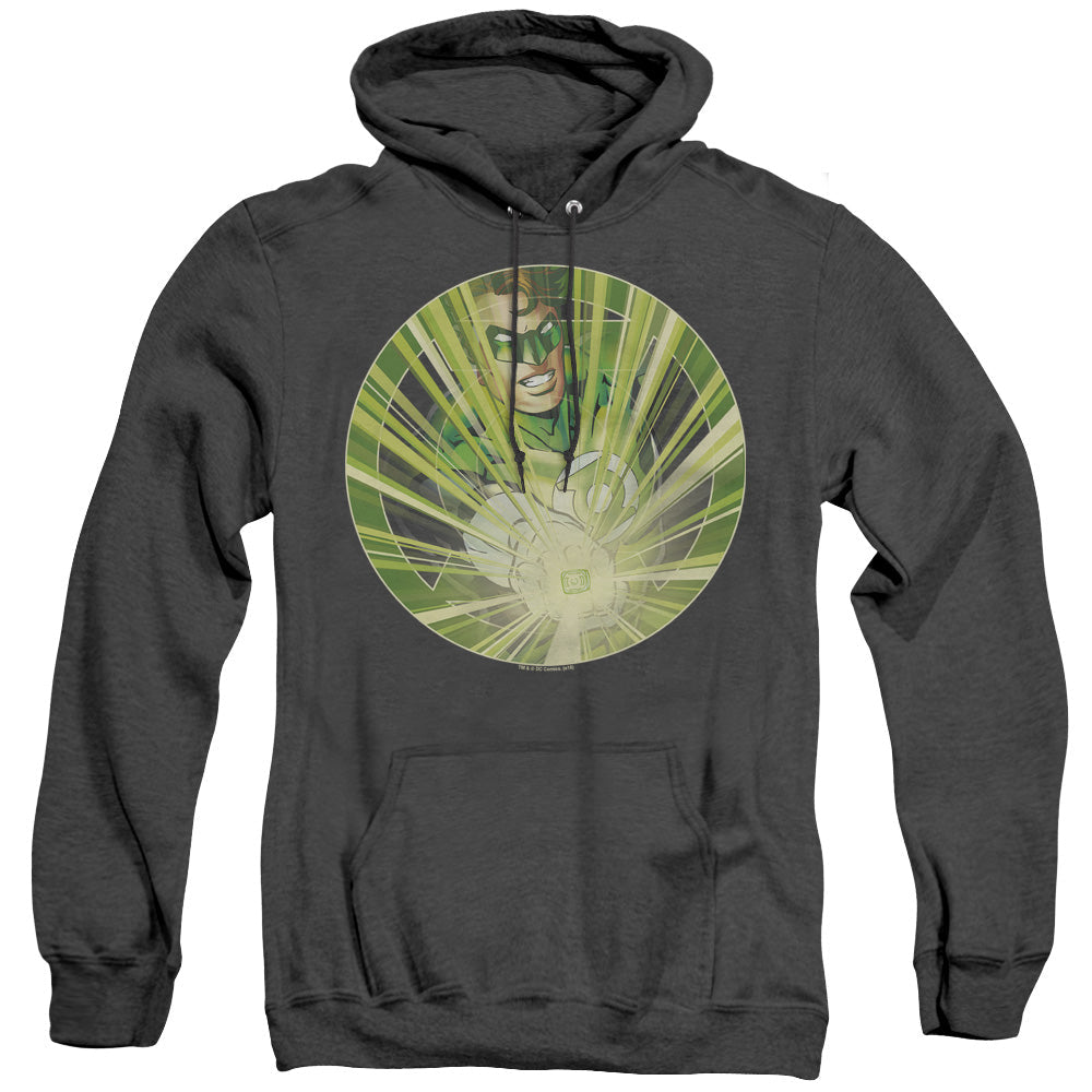 Green Lantern Light Em Up Mens Heather Hoodie Black Officially Licensed