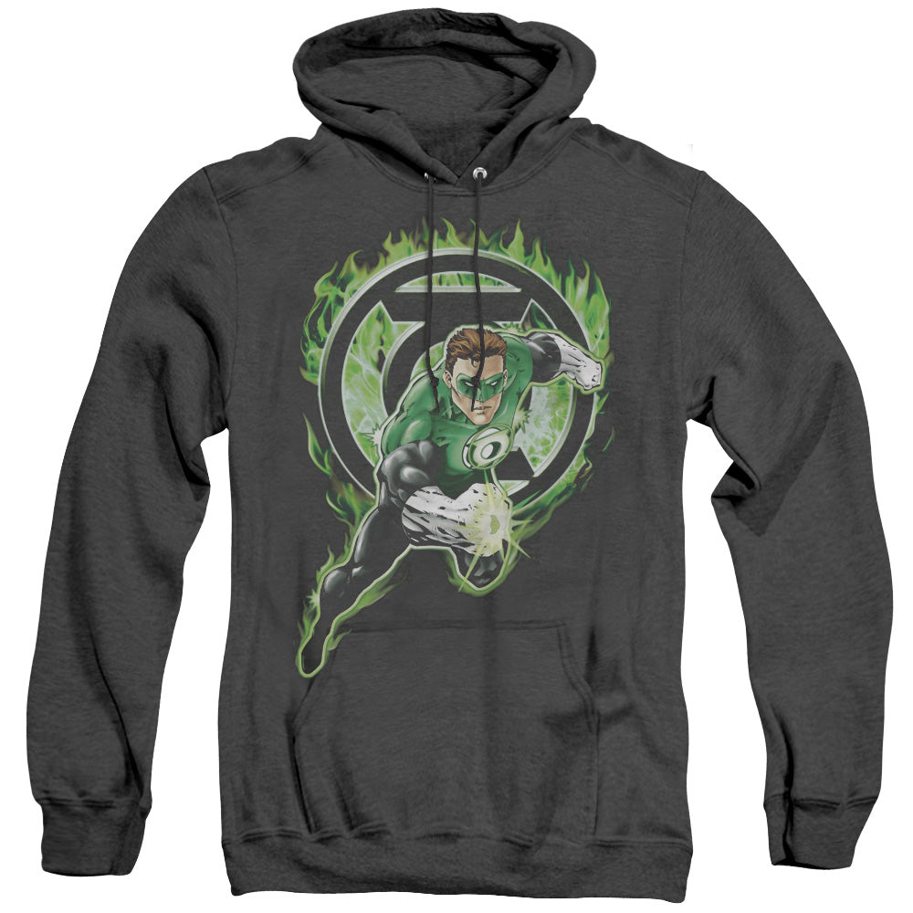 Green Lantern Space Cop Mens Heather Hoodie Black Officially Licensed