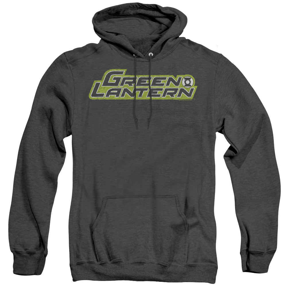 Green Lantern Scribble Title Heather Mens Hoodie Black Officially Licensed