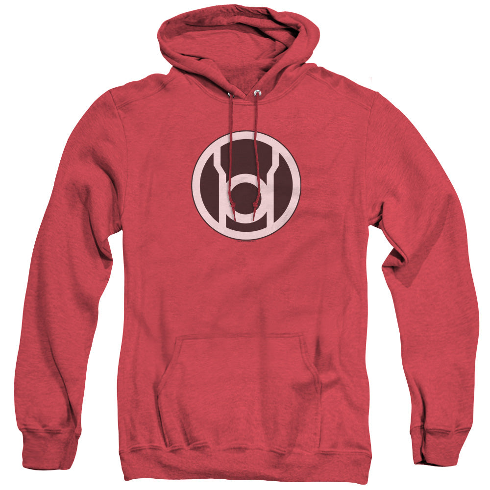 Green Lantern Red Lantern Logo Mens Heather Hoodie Red Officially Licensed