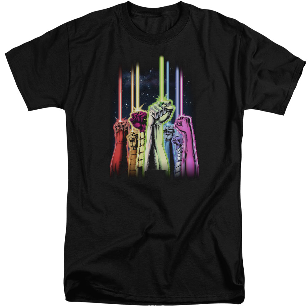 Green Lantern Rainbow Corps Mens Tall T Shirt Black Officially Licensed