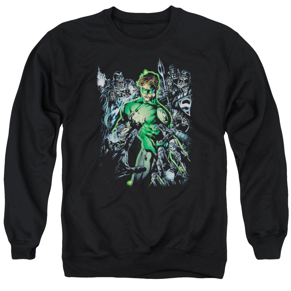 Green Lantern Surrounded By Death Mens Crewneck Sweatshirt Black