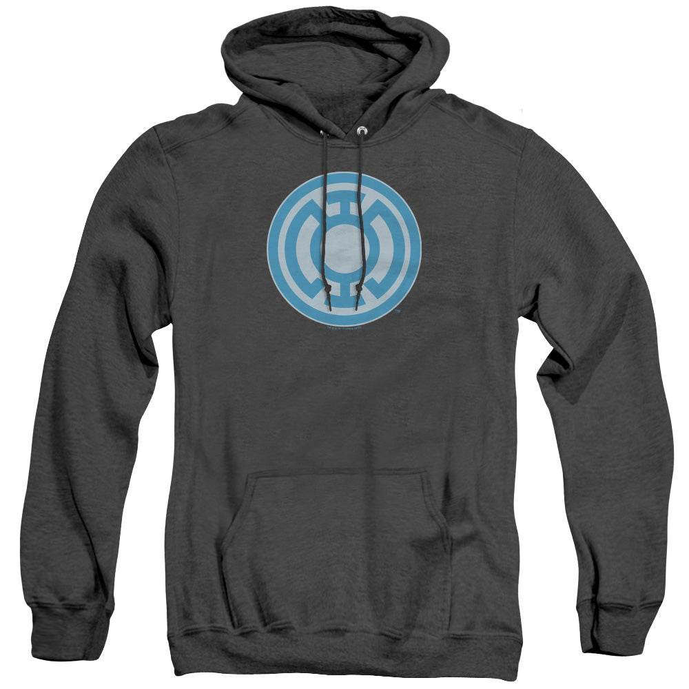 Green Lantern Blue Symbol Mens Heather Hoodie Black Officially Licensed