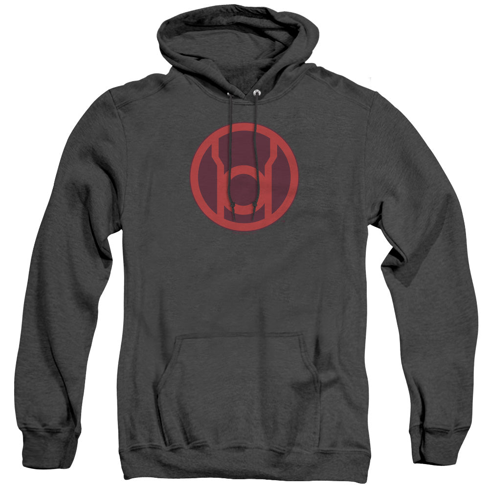 Green Lantern Red Symbol Mens Heather Hoodie Black Officially Licensed