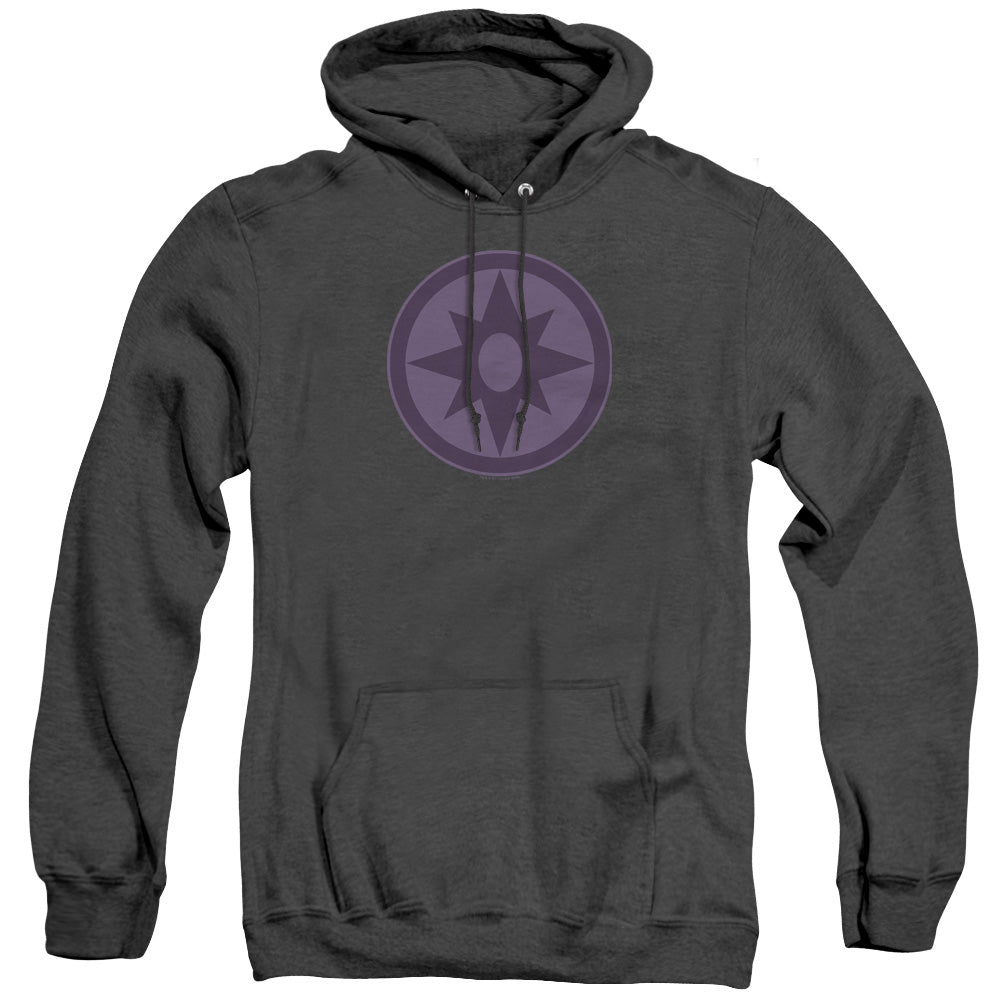 Green Lantern Sapphire Symbol Mens Heather Hoodie Black Officially Licensed