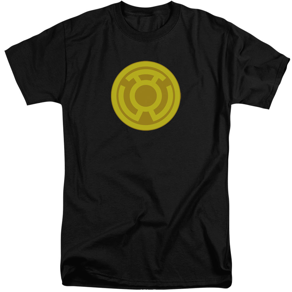 Green Lantern Yellow Symbol Mens Tall T Shirt Black Officially Licensed