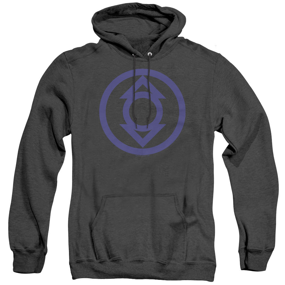 Green Lantern Blue Emblem Heather Mens Hoodie Black Officially Licensed