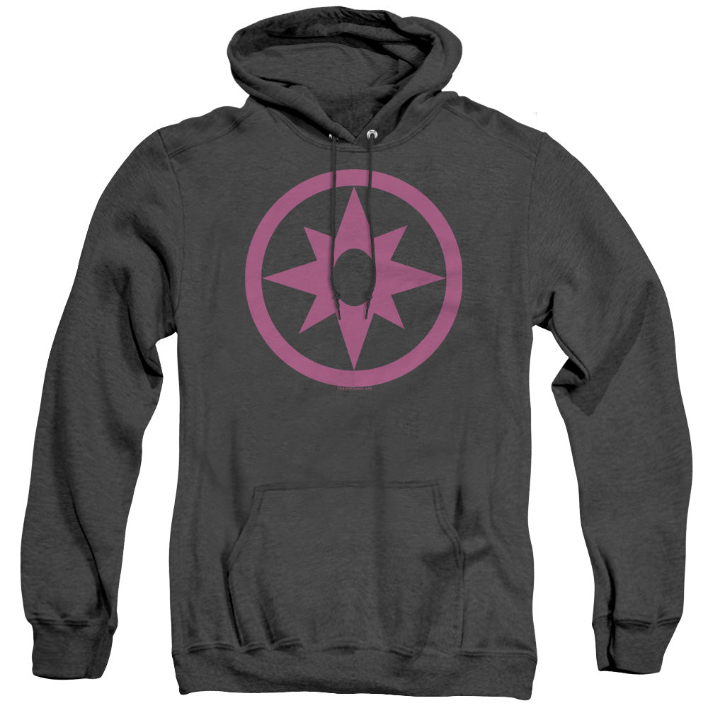 Green Lantern Pink Emblem Heather Mens Hoodie Black Officially Licensed