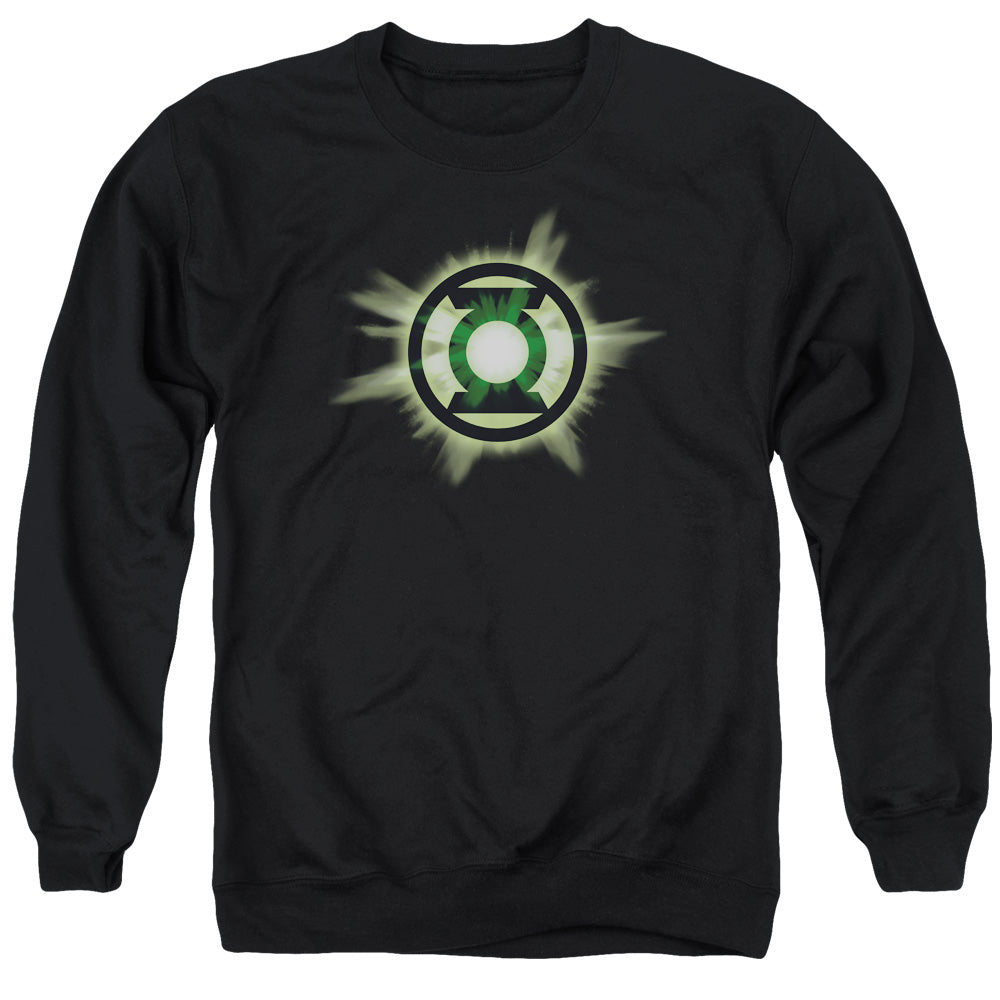 Green Lantern Green Glow Mens Crewneck Sweatshirt Black