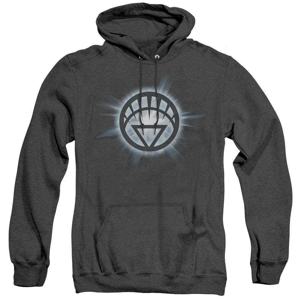 Green Lantern White Glow Heather Mens Hoodie Black Officially Licensed