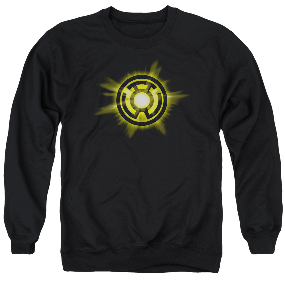 Green Lantern Yellow Glow Mens Crewneck Sweatshirt Black