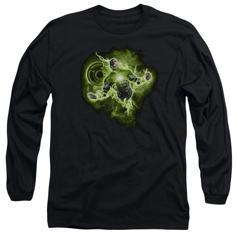 Green Lantern Lantern Nebula Mens Long Sleeve Shirt Black Officially Licensed