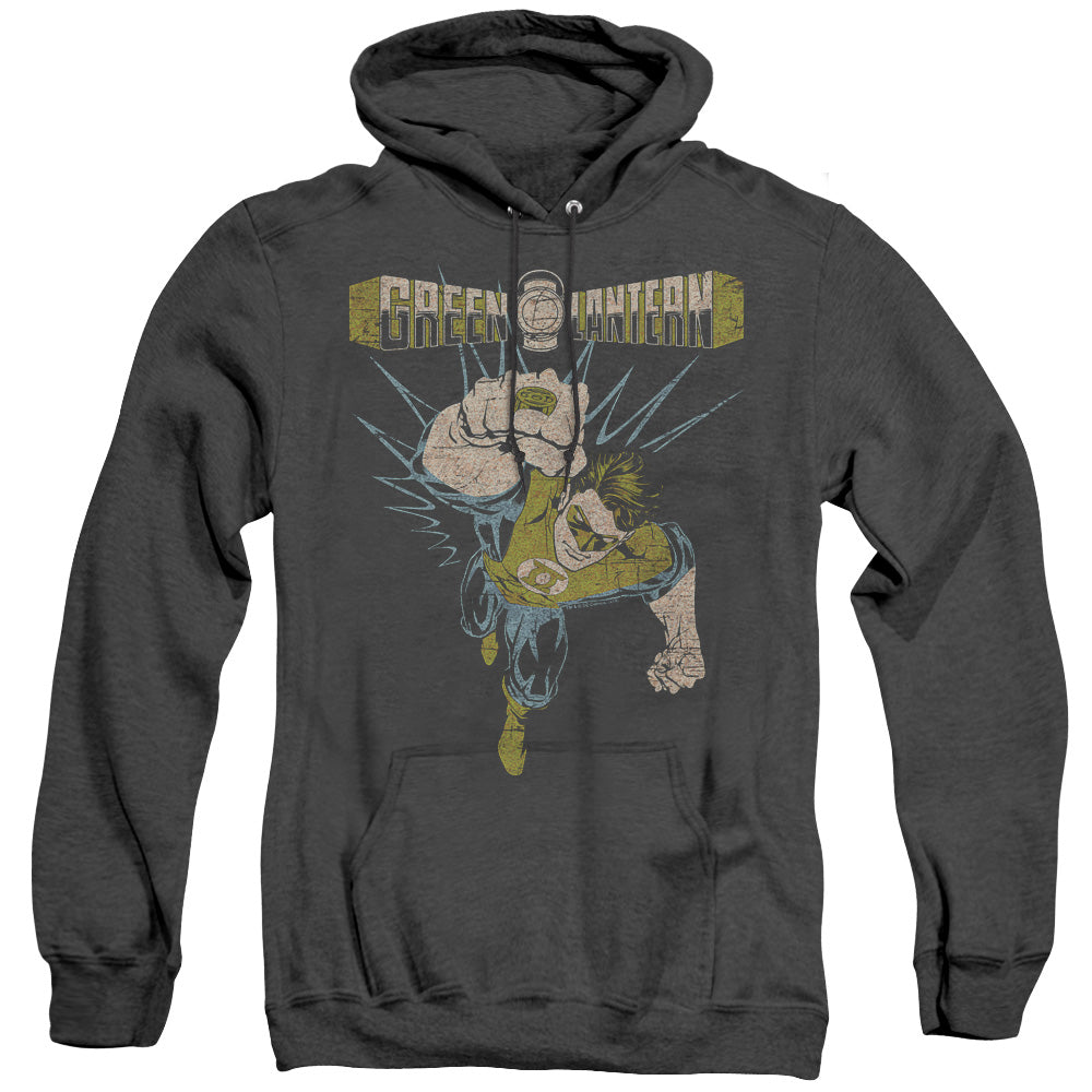 Green Lantern Powerful Mens Heather Hoodie Black Officially Licensed