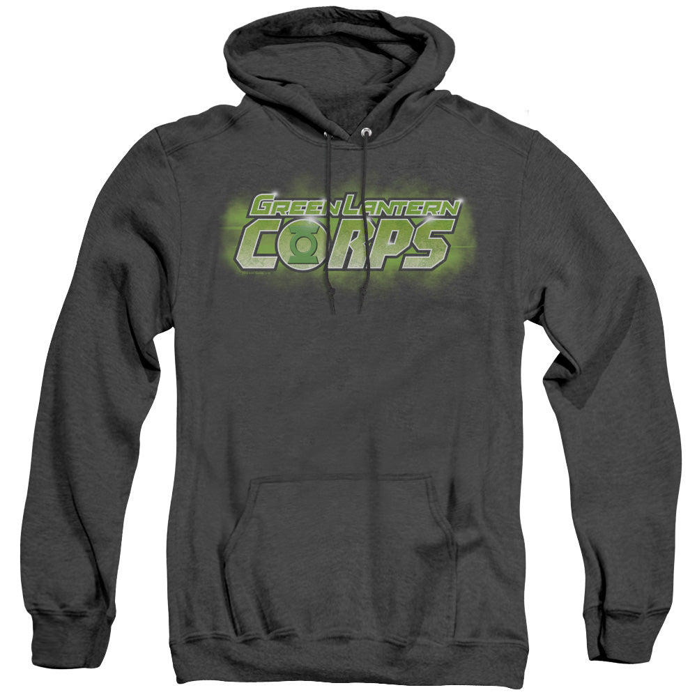 Green Lantern Gl Corps Title Heather Mens Hoodie Black Officially Licensed