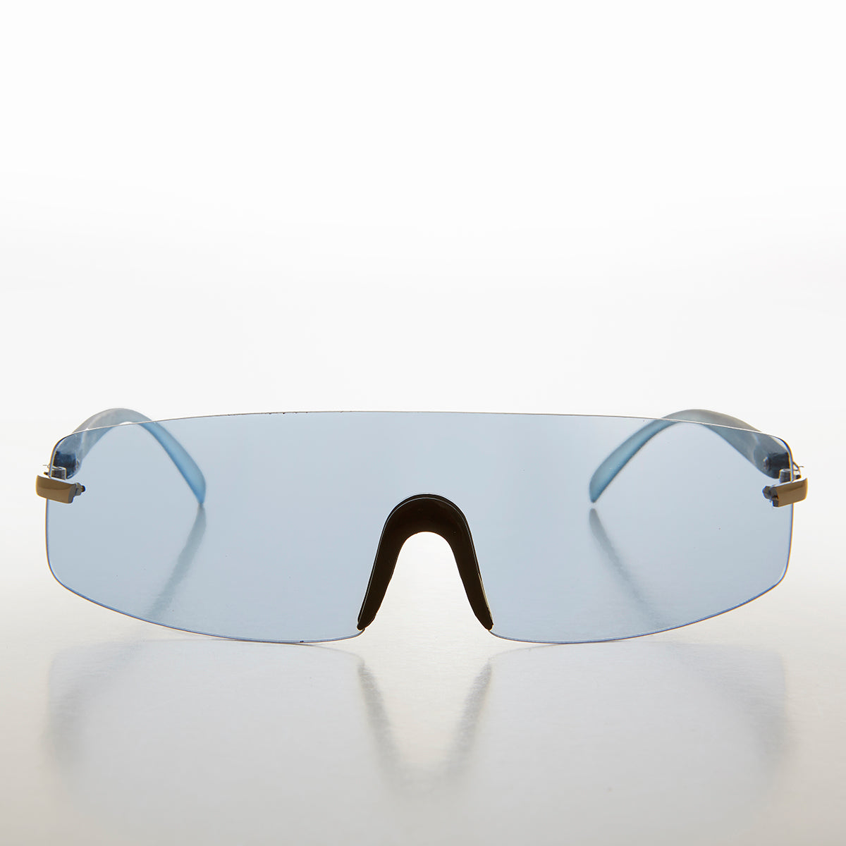 Rimless Shield Wrap Around Sunglass - Glitch