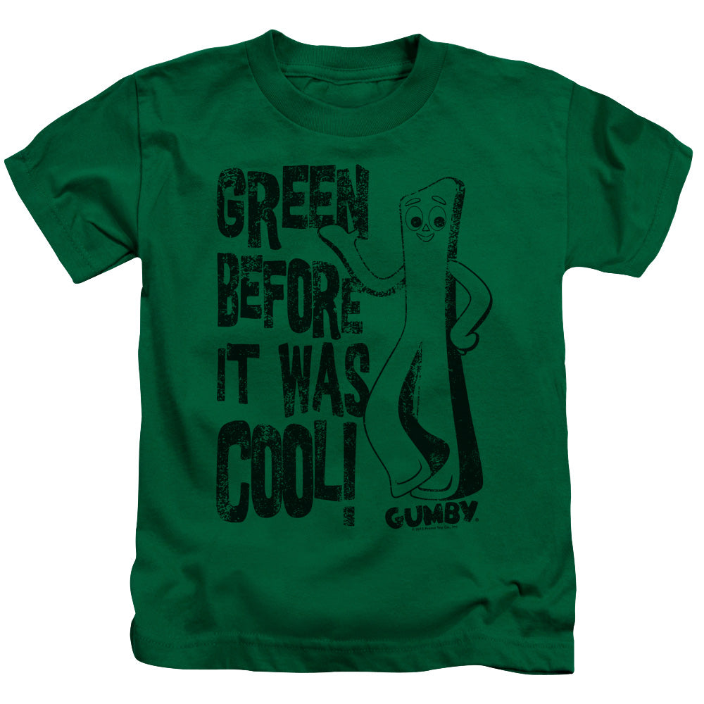 Gumby Cool Green Juvenile Kids Youth T Shirt Kelly Green