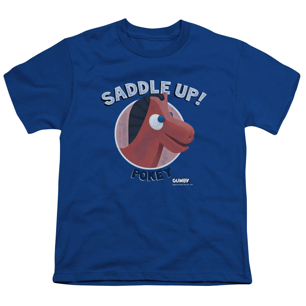 Gumby Saddle Up Kids Youth T Shirt Royal