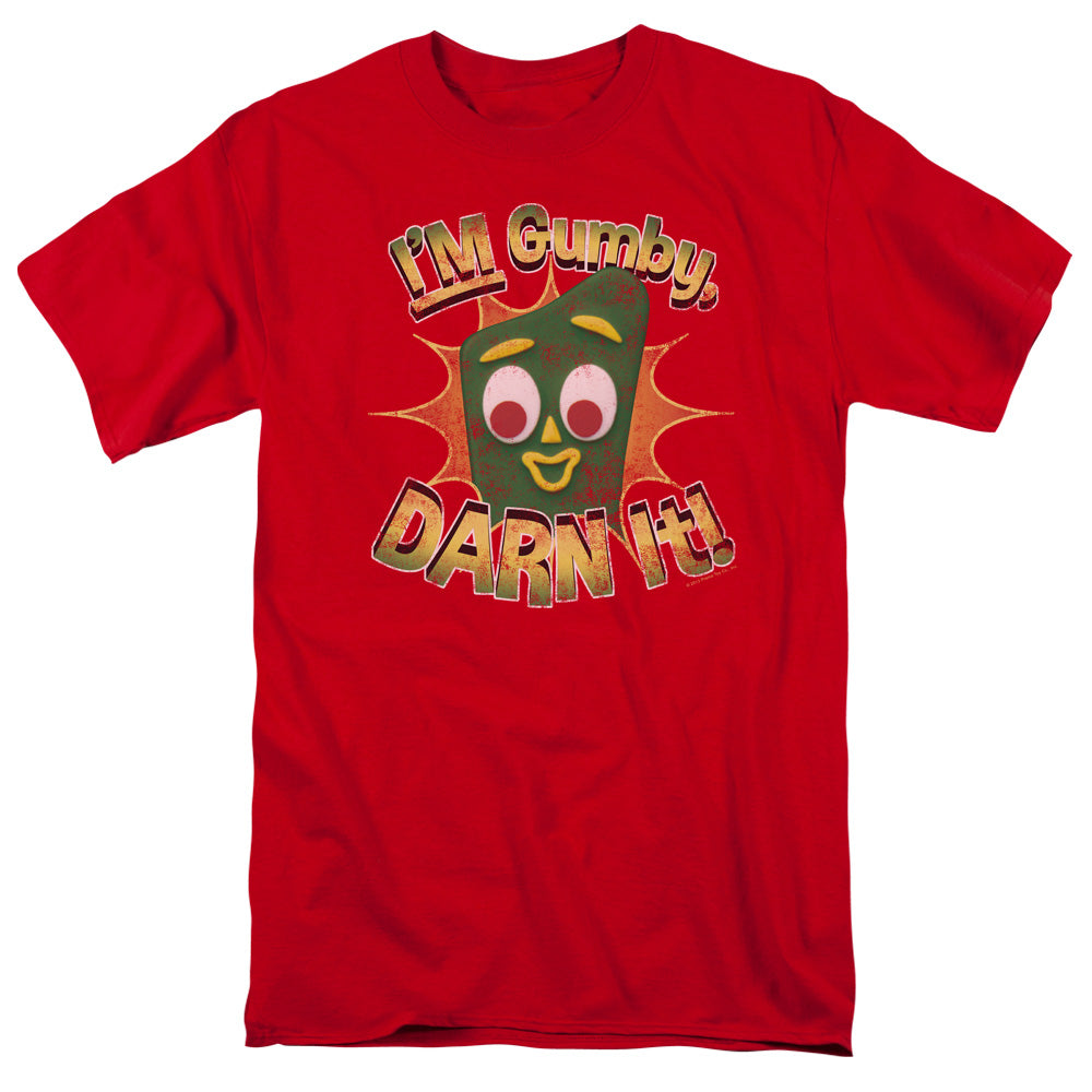 Gumby Darn It Mens T Shirt Red Officially Licensed