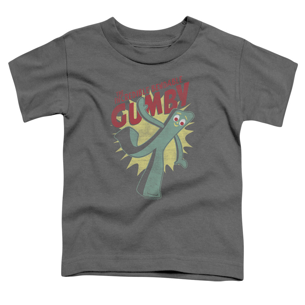 Gumby Bendable Toddler Kids Youth T Shirt Charcoal
