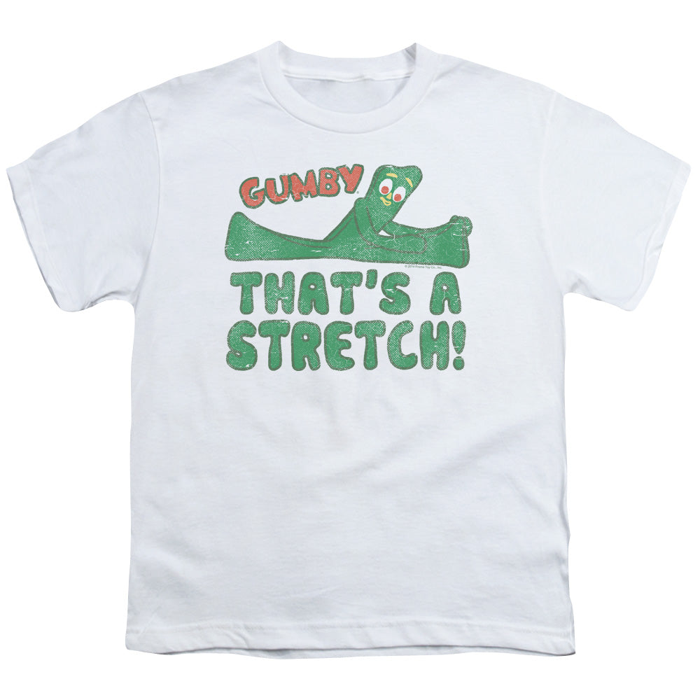 Gumby That's a Stretch Kids Youth T Shirt White